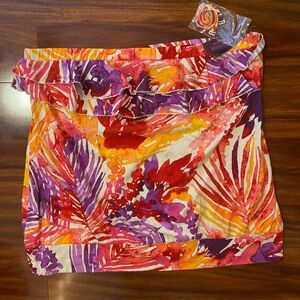 Lane Bryant Cotton Modal tropical Floral top removable straps Plus 18-20